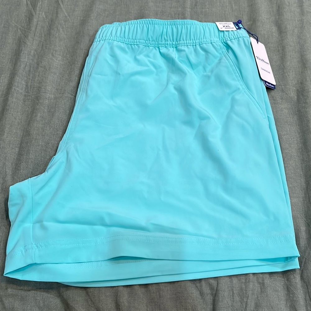 Blue Caribbean swim trunks